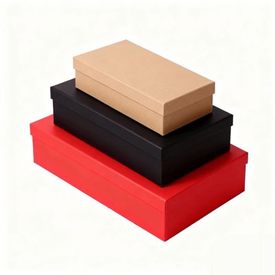 Individuelle Luxus-Geschenkboxen-Set mit orangefarbenem Deckel und Boden, flach verpackt, mit Papiertüte, Eigenschaften: Mattfolienkaschierung, Prägung, Goldfoliendruck