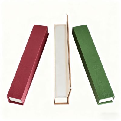 Luxus-Einfarbiges Rechteck-Clamshell-Räucherstäbchen-Box Benutzerdefinierte Kraftpapierverpackung Für Geschenke Steife Boxen Schwammanlage Prägung