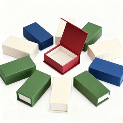 Luxus-Einfarbiges Rechteck-Clamshell-Räucherstäbchen-Box Benutzerdefinierte Kraftpapierverpackung Für Geschenke Steife Boxen Schwammanlage Prägung