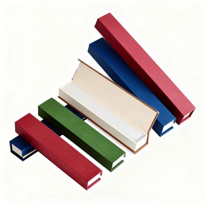 Luxus-Einfarbiges Rechteck-Clamshell-Räucherstäbchen-Box Benutzerdefinierte Kraftpapierverpackung Für Geschenke Steife Boxen Schwammanlage Prägung