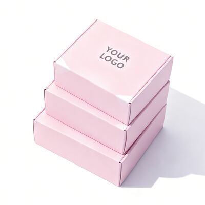 Custom Premium Pink Shipping Box Cardboard Recyclable Cosmetic Paper Boxes For Makeup Packaging