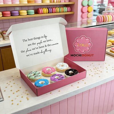 Custom Eco Friendly White Kraft Paper Boxes Corrugated Flip Top Cardboard Box for Candle Incense Chocolate Bar Donuts