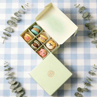 Individuelle, langlebige, faltbare, robuste Papierkarton-Versandboxen für Süßigkeiten, Kekse und Macarons