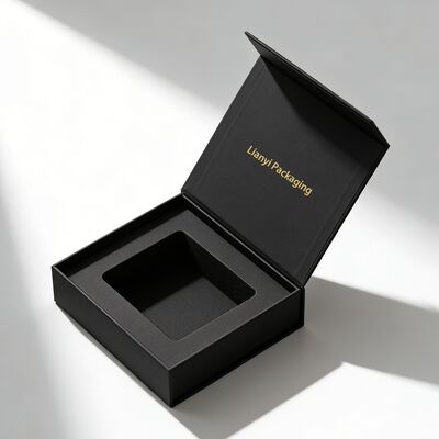 Premium Custom Logo Luxury Biodegradable Paper Boxes Cardboard Black Rigid Magnetic Gift Box
