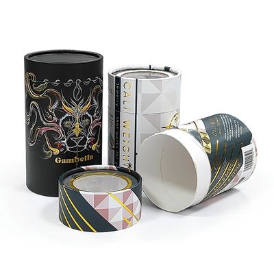 Custom Logo Runde Zylinderkanister Karton Zylinderbox für Kosmetik