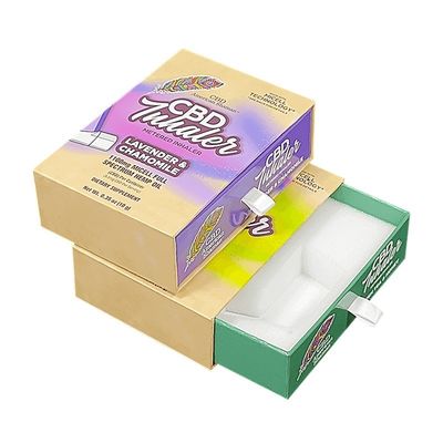 4C/UV/Lamination/Embossing/Stamping Meterd Inhalator Papier Schiebeverpackungskisten mit Schaum