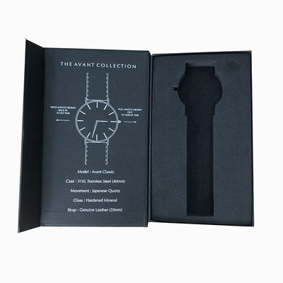 Benutzerdefiniertes Logo Magnetische Schachtel Buch Form Paket Schachtel für Uhr Brieftasche Verpackung Benutzerdefinierte Bestellung