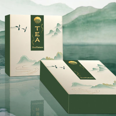 Customized Logo Klapppapier Karte Teebeutel Geschenkbox für Luxus Duft Tee Kaffee Verpackung