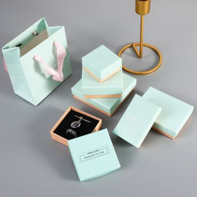 Fabrikangepasstes Logo, einzigartige, recycelte, umweltfreundliche Papier-Schmuckgeschenkverpackung, luxuriöse Mode-Schmuckschatullenverpackung für Damen