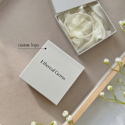 Luxus Hochzeitsschmuck Geschenk-Box Custom Logo Druckschublade Aufbewahrung für Brautringe, Ohrringe, Halsketten